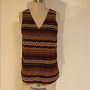 Anthro zigzag print sleeveless top